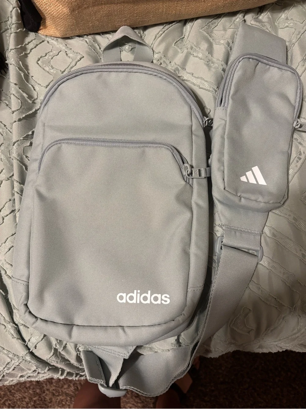 adidas Light Gray Crossbody Sling Bag